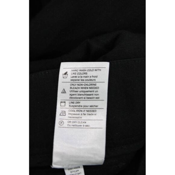 Vince Womens Linen Blend High Waisted Buttoned Tapered Dress Pants Black Size 6 - Picture 5 of 6